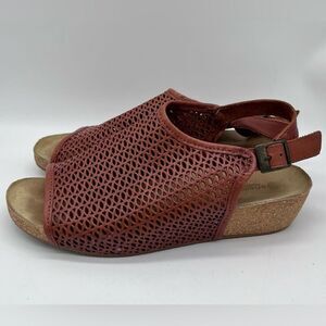 Eric Michael Cork Wedge Sandals Size 40